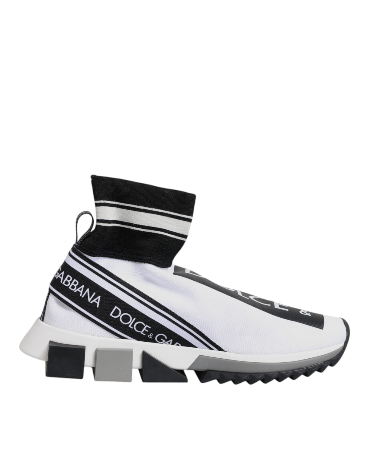 Dolce & Gabbana White Black Sorrento Socks Sneakers Shoes -   -  Dolce & Gabbana.