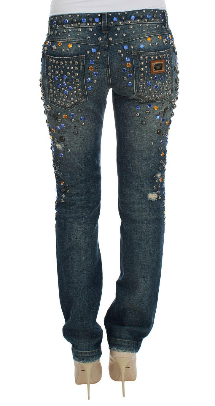 Dolce & Gabbana Crystal Embellished GIRLY Slim Fit Jeans -   -  Dolce & Gabbana.