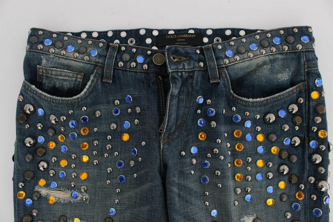 Dolce & Gabbana Crystal Embellished GIRLY Slim Fit Jeans -   -  Dolce & Gabbana.