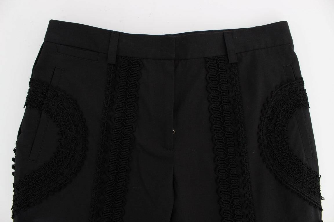 Dolce & Gabbana Black Cotton Stretch Torero Capris Pants -   -  Dolce & Gabbana.