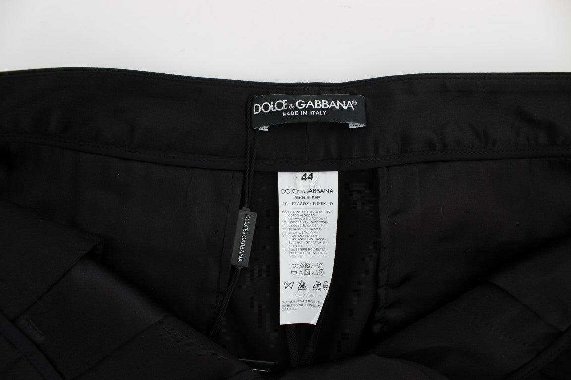 Dolce & Gabbana Black Cotton Stretch Torero Capris Pants -   -  Dolce & Gabbana.
