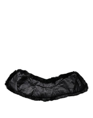 Dolce & Gabbana Black Lamb Fur Collar Women Neck Wrap Scarf -   -  Dolce & Gabbana.