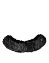 Dolce & Gabbana Black Fur Shawl Neck Wrap Cover Collar Scarf -   -  Dolce & Gabbana.