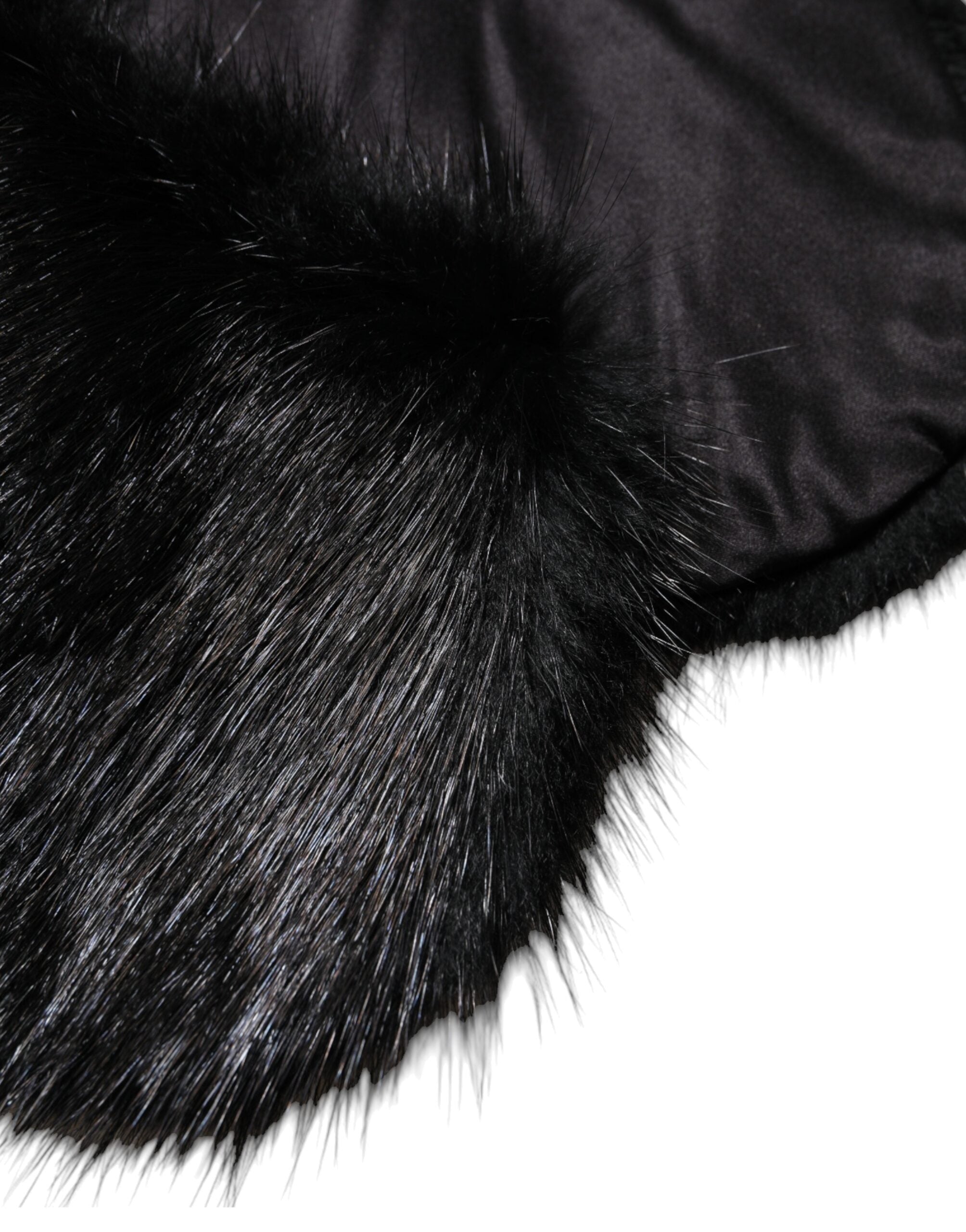 Dolce & Gabbana Black Fur Shawl Neck Wrap Cover Collar Scarf -   -  Dolce & Gabbana.