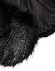 Dolce & Gabbana Black Fur Shawl Neck Wrap Cover Collar Scarf -   -  Dolce & Gabbana.