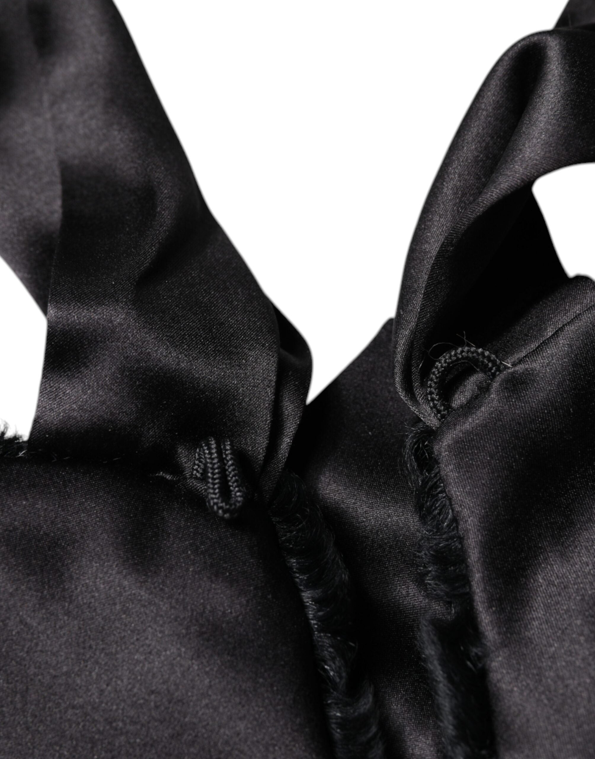 Dolce & Gabbana Black Lamb Fur Women Neck Warmer Winter Scarf -   -  Dolce & Gabbana.
