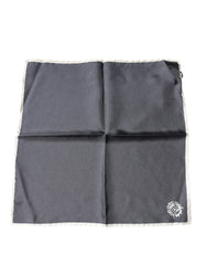 Dolce & Gabbana Gray Crown Logo Square Handkerchief Scarf -   -  Dolce & Gabbana.
