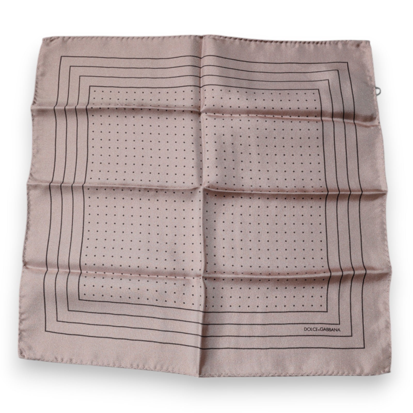 Dolce & Gabbana Pink Polka Dots Square Handkerchief Scarf -   -  Dolce & Gabbana.