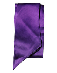 Dolce & Gabbana Purple Satin Silk Skinny Neck Foulard Scarf -   -  Dolce & Gabbana.