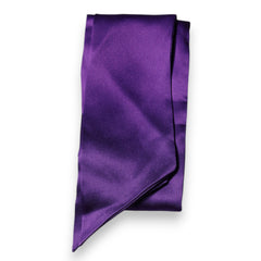 Dolce & Gabbana Purple Satin Silk Skinny Neck Foulard Scarf -   -  Dolce & Gabbana.