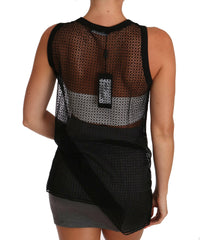 Dolce & Gabbana Black Mesh Transparent Blouse T-shirt -   -  Dolce & Gabbana.