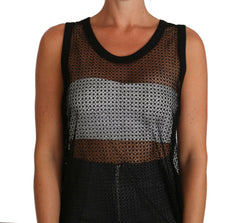 Dolce & Gabbana Black Mesh Transparent Blouse T-shirt -   -  Dolce & Gabbana.