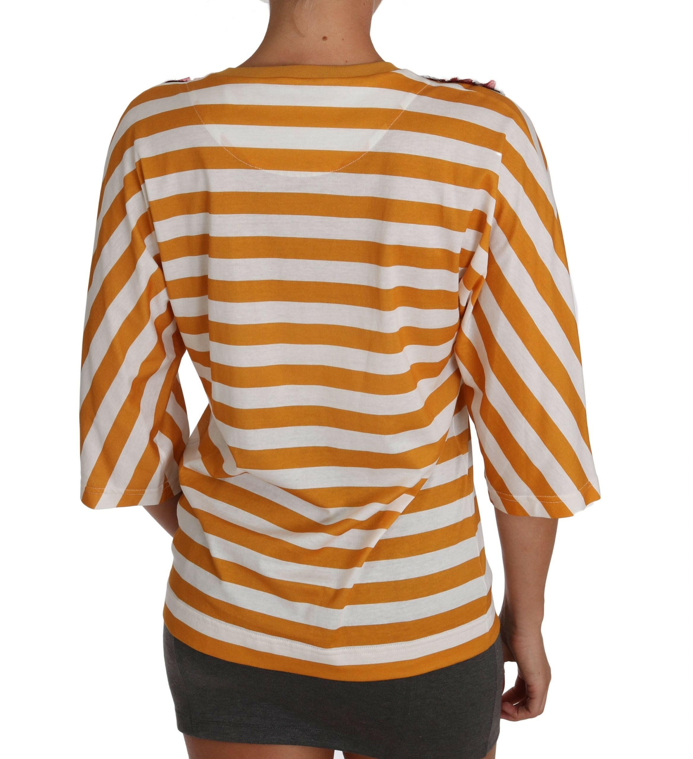 Dolce & Gabbana White Orange FIRENZE Top T-shirt -   -  Dolce & Gabbana.