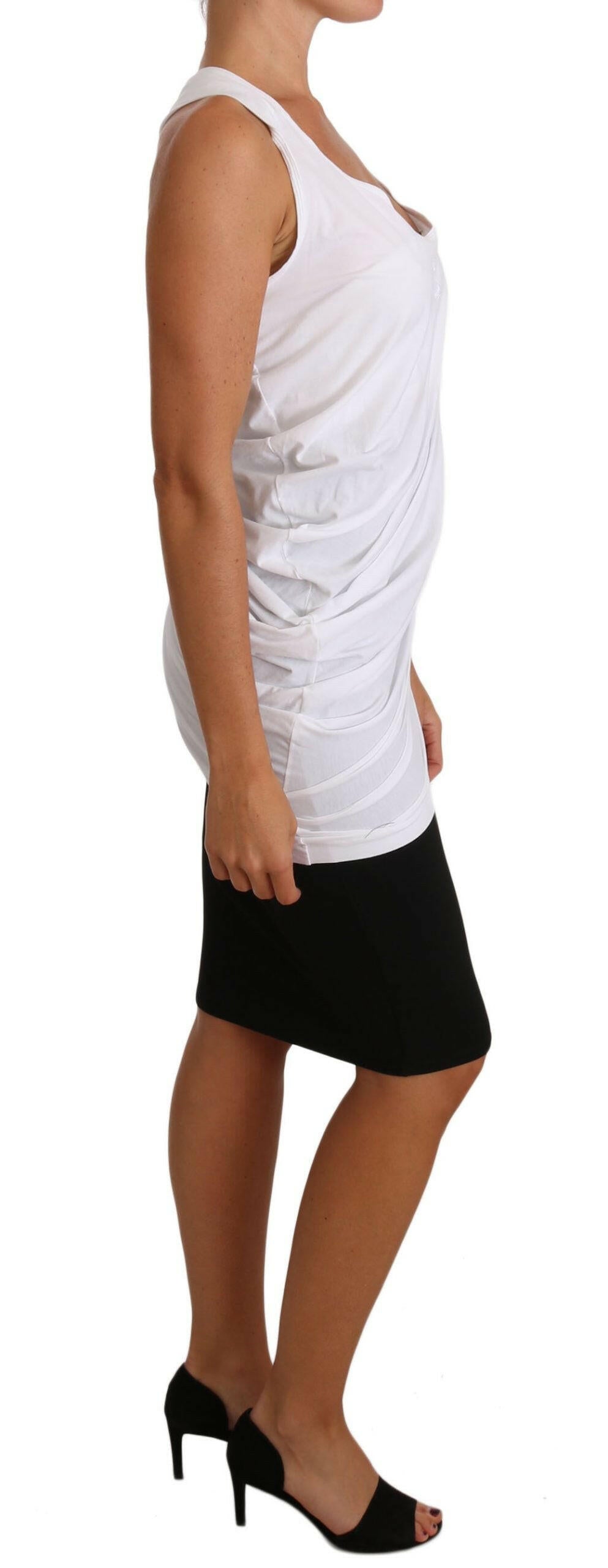 Cavalli White Top Tank CAVALLI T-Shirt Jersey -   -  Cavalli.
