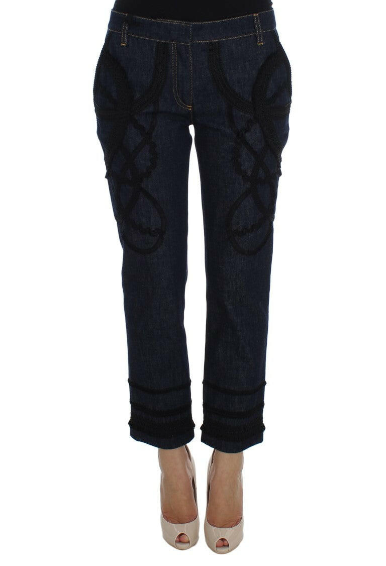 Dolce & Gabbana Blue Denim Cotton CAPRI Torero Jeans -   -  Dolce & Gabbana.
