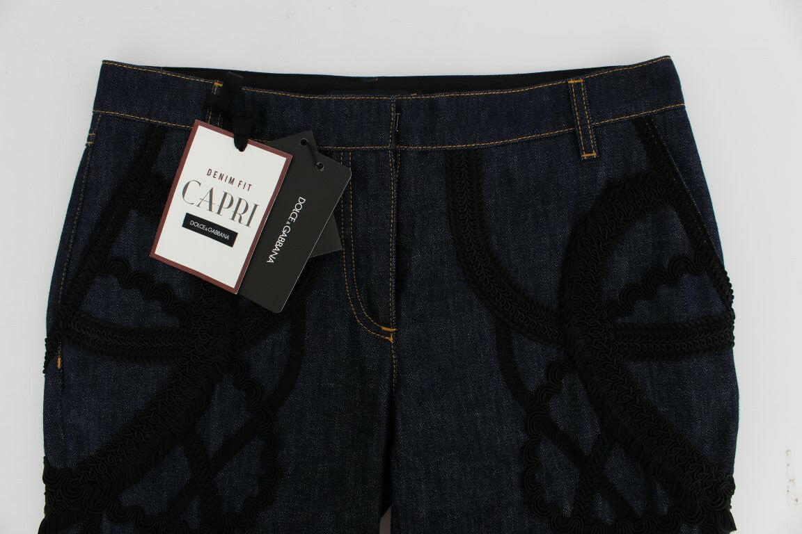 Dolce & Gabbana Blue Denim Cotton CAPRI Torero Jeans -   -  Dolce & Gabbana.