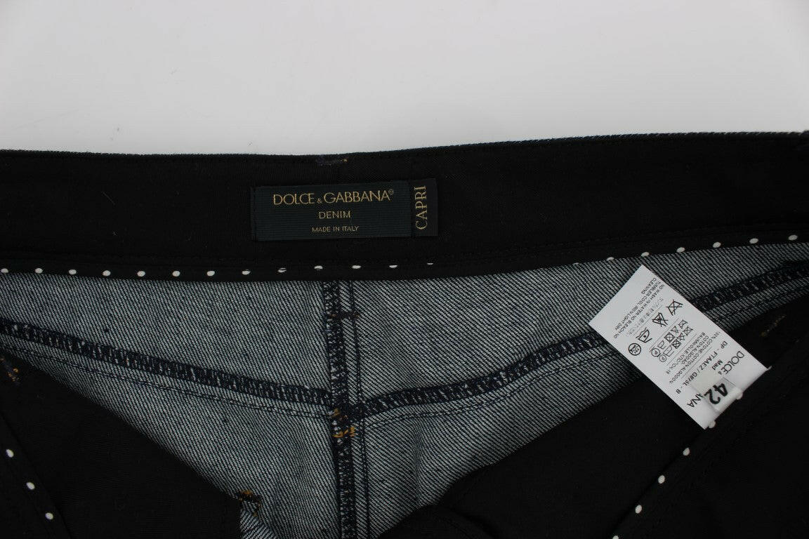 Dolce & Gabbana Blue Denim Cotton CAPRI Torero Jeans -   -  Dolce & Gabbana.