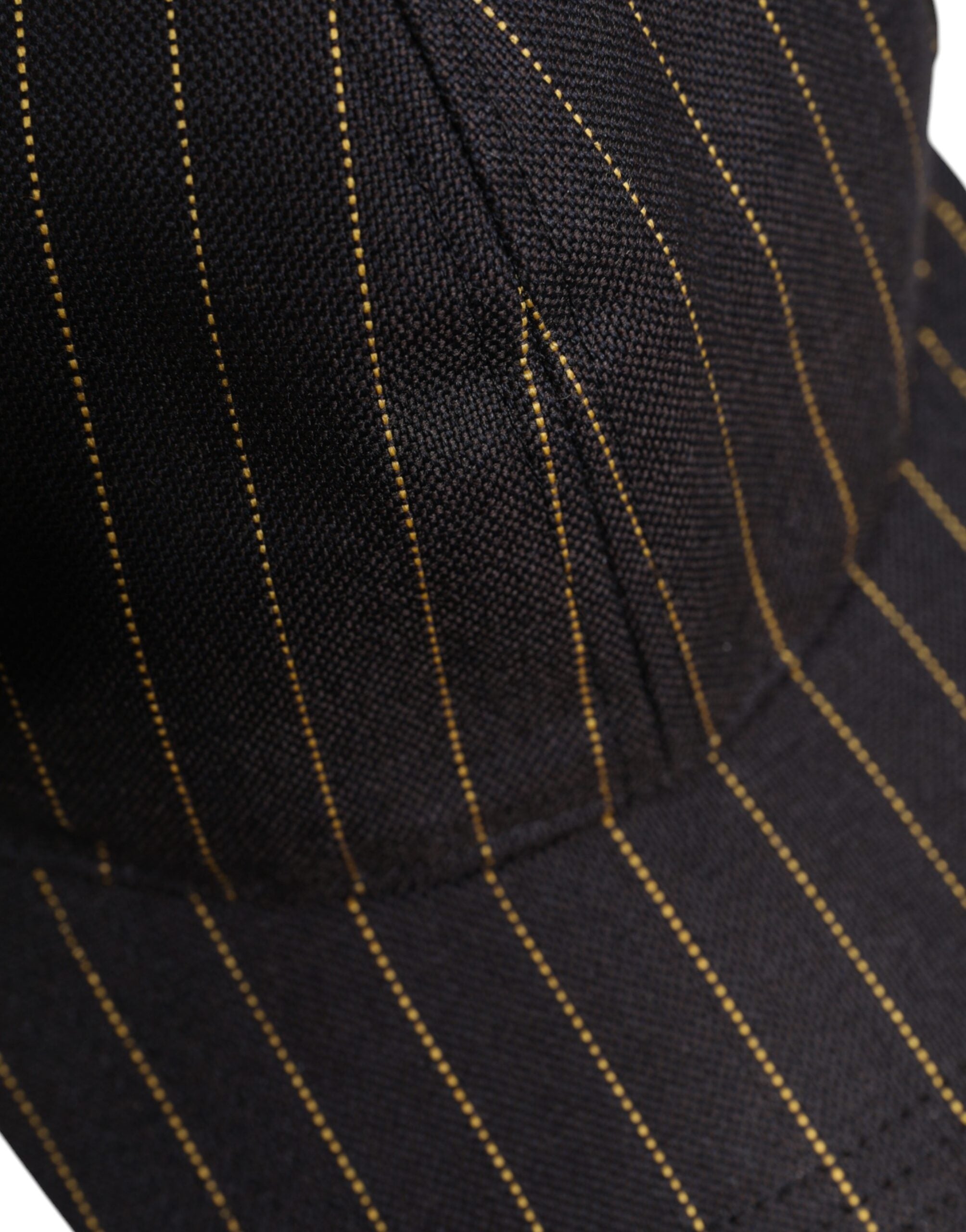 Dolce & Gabbana Brown Stripes Cotton 6 Panels Baseball Cap -   -  Dolce & Gabbana.