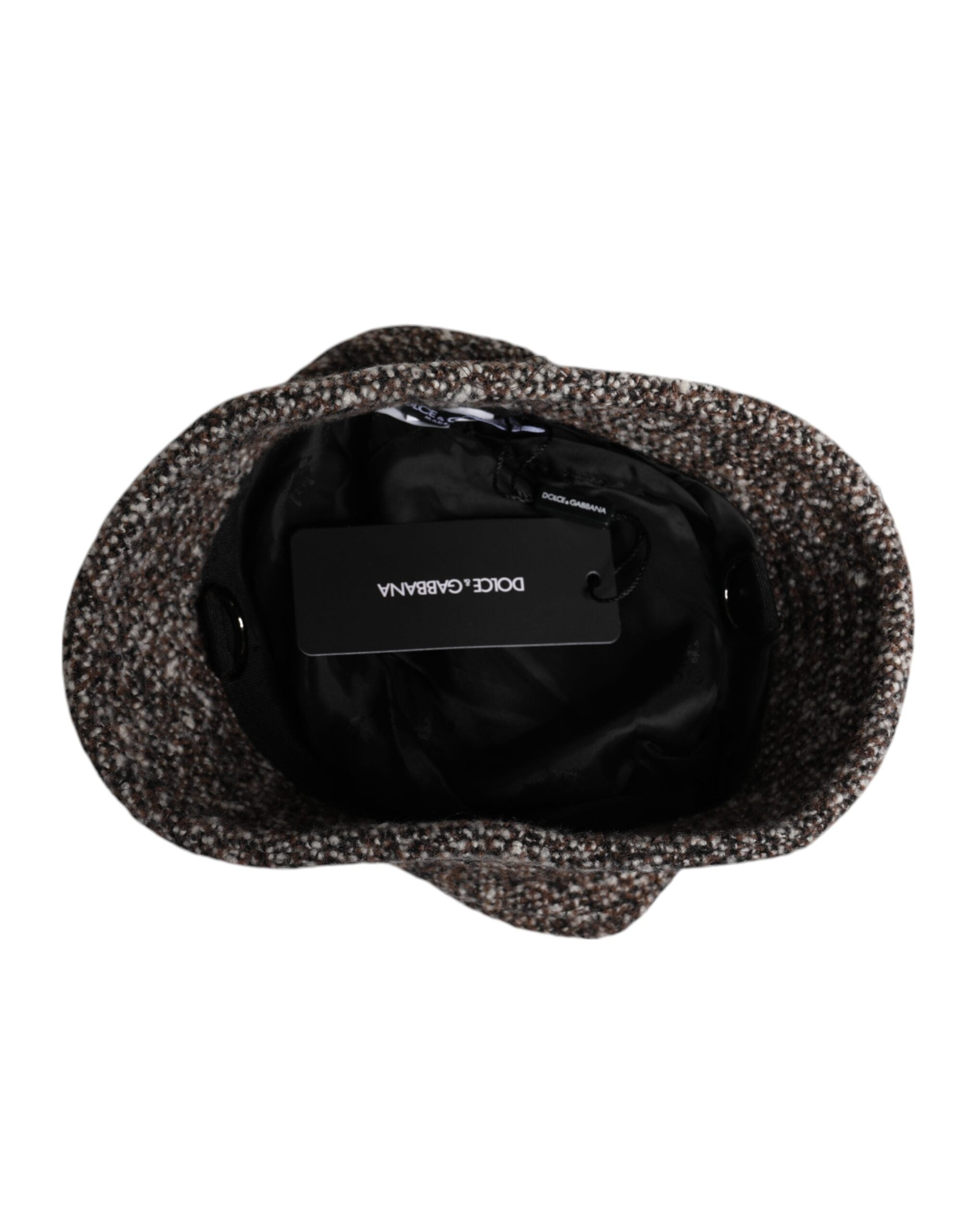 Dolce & Gabbana Brown Alpaca Wool Woven Bucket Hat -   -  Dolce & Gabbana.