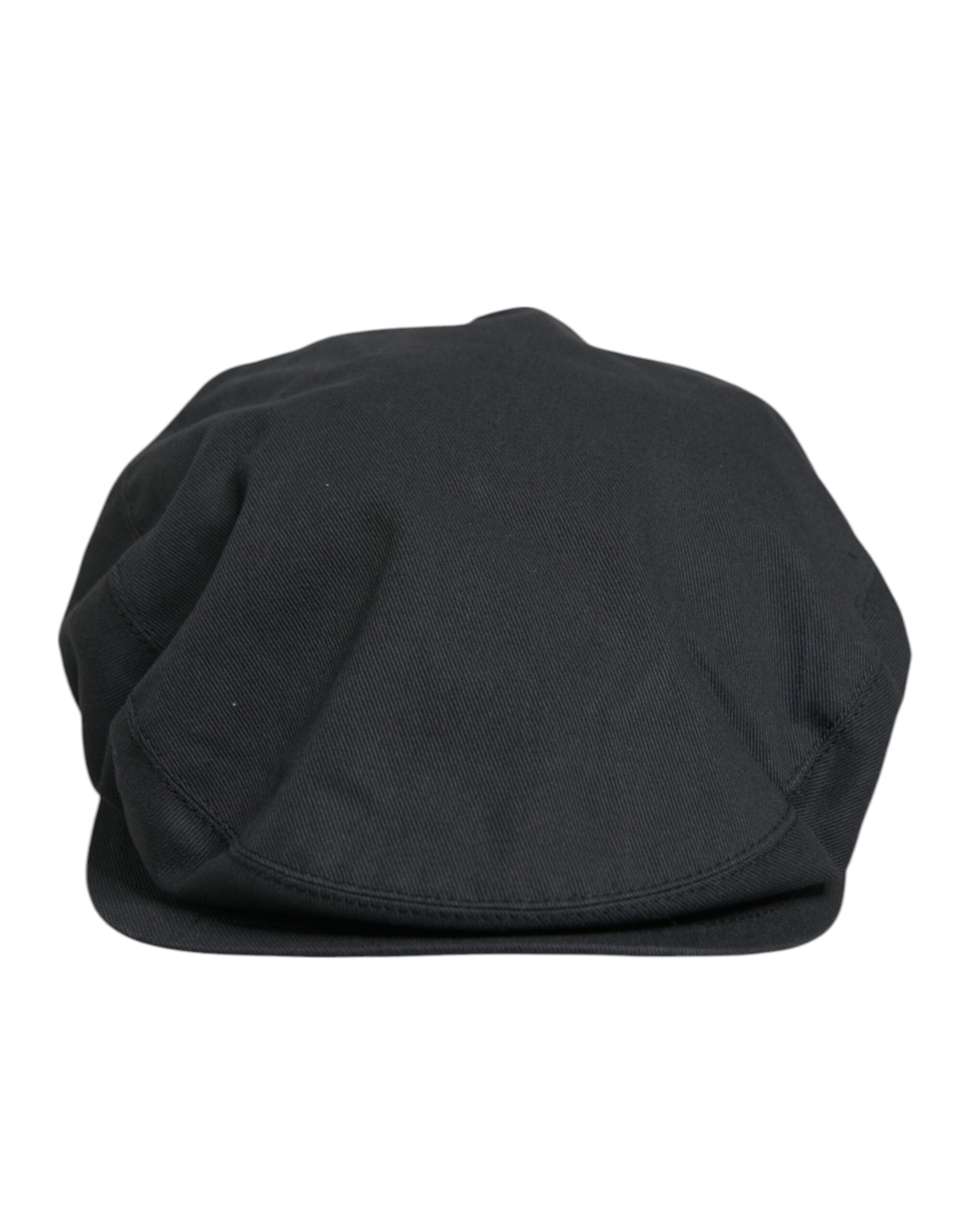 Dolce & Gabbana Black Cotton Newsboy Capello Cabbie Hat -   -  Dolce & Gabbana.