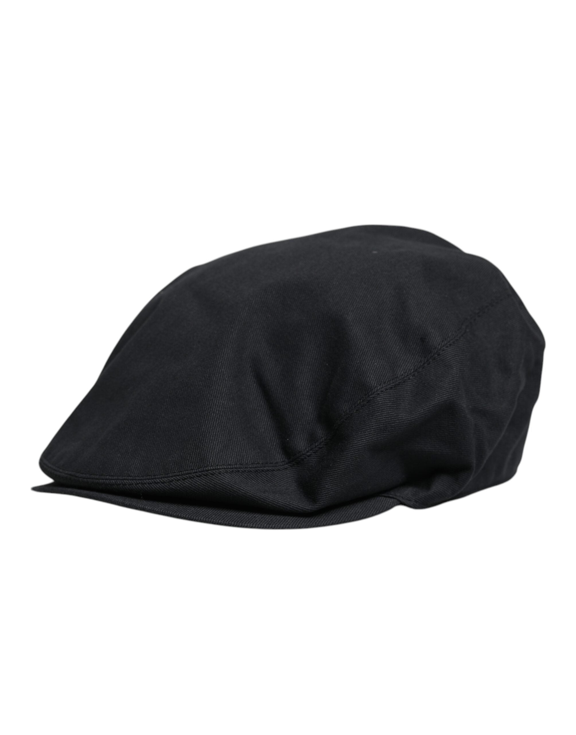 Dolce & Gabbana Black Cotton Newsboy Capello Cabbie Hat -   -  Dolce & Gabbana.