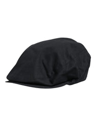 Dolce & Gabbana Black Cotton Newsboy Capello Cabbie Hat -   -  Dolce & Gabbana.