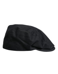 Dolce & Gabbana Black Cotton Newsboy Capello Cabbie Hat -   -  Dolce & Gabbana.