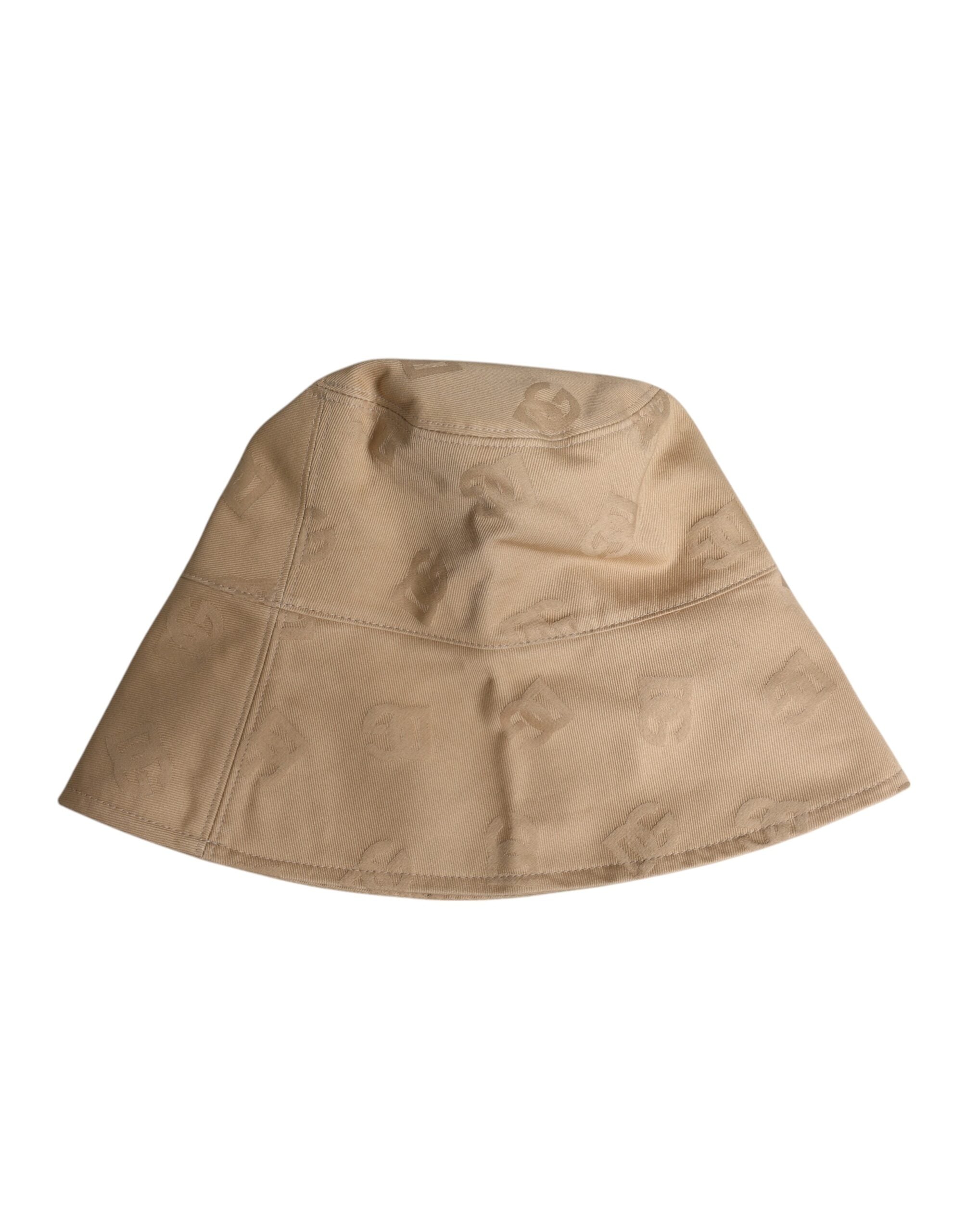 Dolce & Gabbana Beige Logo Monogram Cotton Bucket Cap -   -  Dolce & Gabbana.