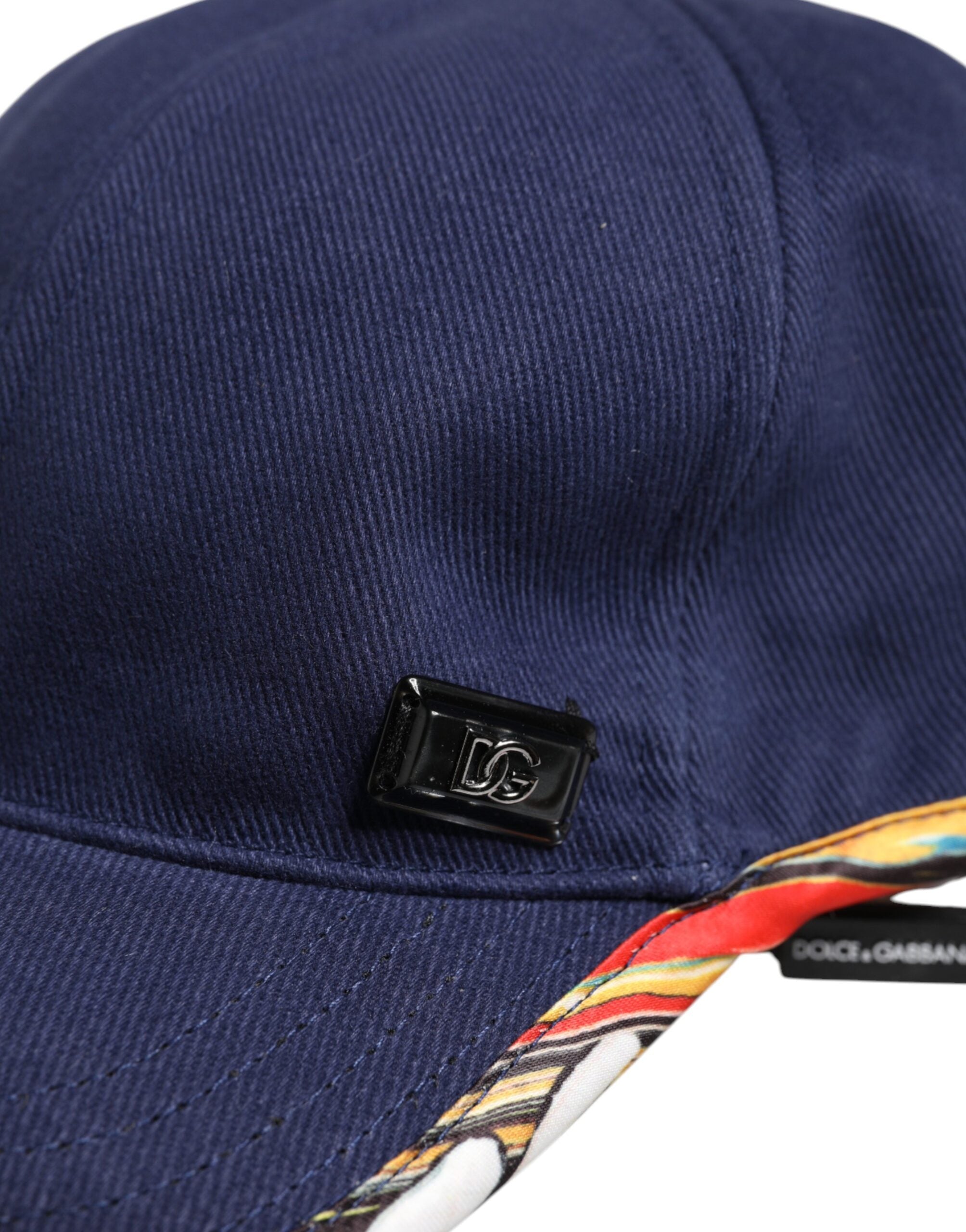 Dolce & Gabbana Blue Cotton 6 Panels Baseball Cap -   -  Dolce & Gabbana.