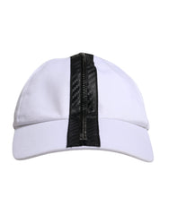 Dolce & Gabbana White Black Cotton Zip Baseball Cap -   -  Dolce & Gabbana.