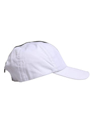 Dolce & Gabbana White Black Cotton Zip Baseball Cap -   -  Dolce & Gabbana.