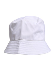 Dolce & Gabbana White Cotton Wide Brim Bucket Hat -   -  Dolce & Gabbana.