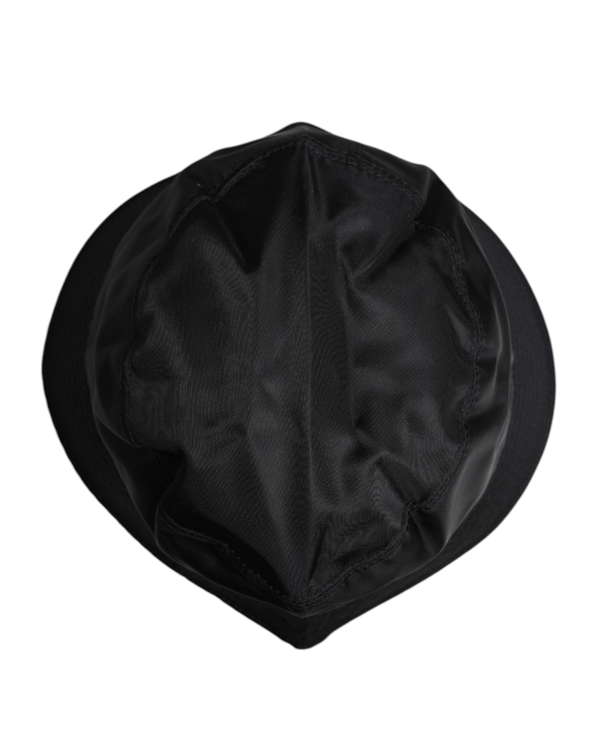 Dolce & Gabbana Black Cotton Wide Brim Bucket Hat -   -  Dolce & Gabbana.