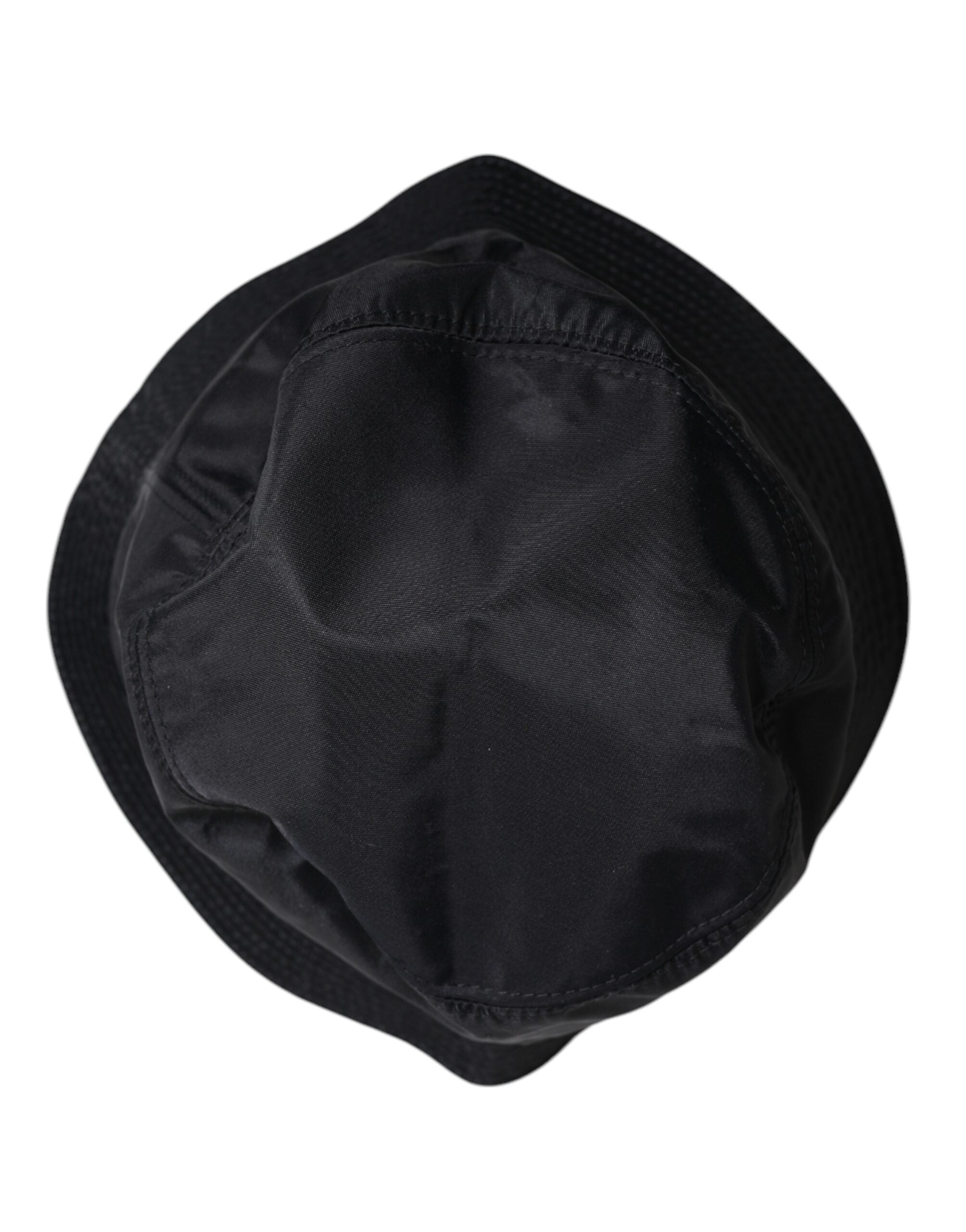 Dolce & Gabbana Black Cotton Wide Brim Bucket Hat -   -  Dolce & Gabbana.