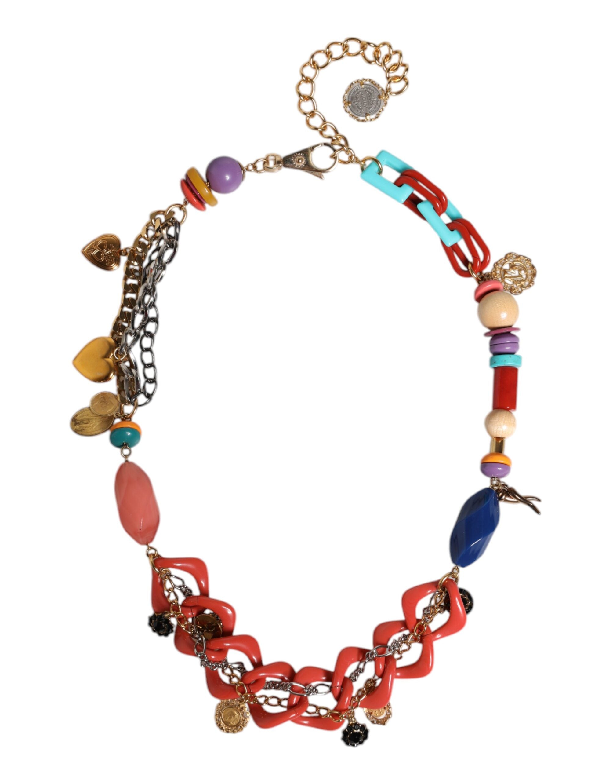 Dolce & Gabbana Multicolor Embellished Waist Chain Belt -   -  Dolce & Gabbana.