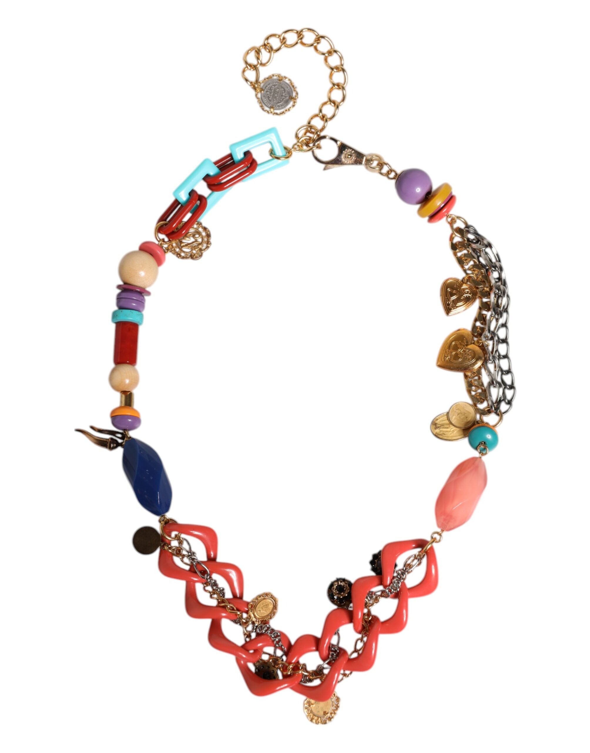 Dolce & Gabbana Multicolor Embellished Waist Chain Belt -   -  Dolce & Gabbana.