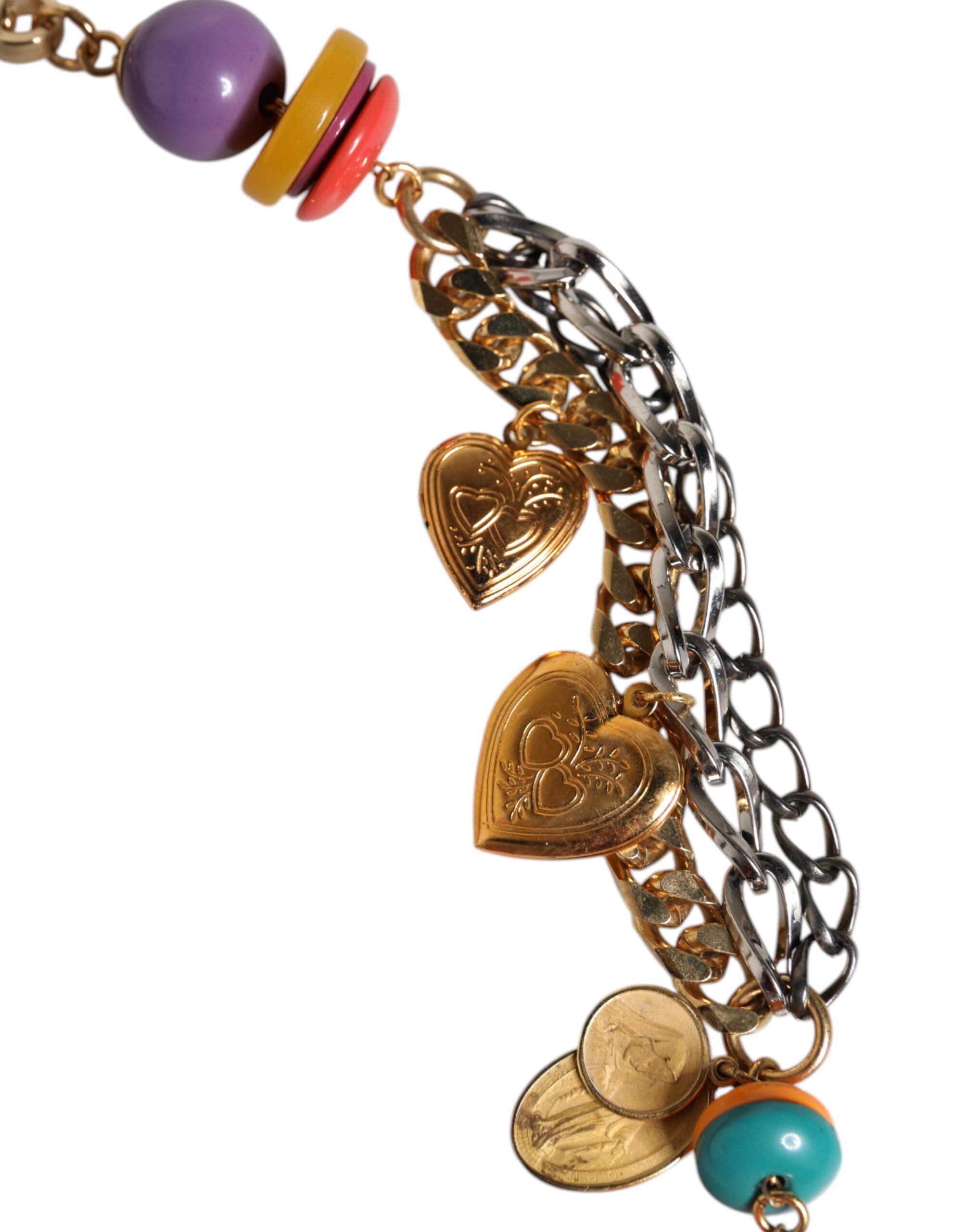 Dolce & Gabbana Multicolor Embellished Waist Chain Belt -   -  Dolce & Gabbana.