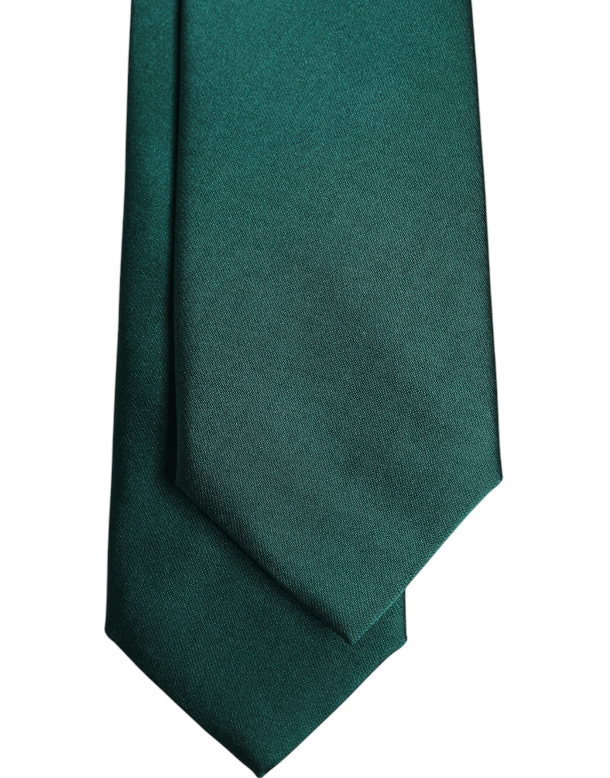 Dolce & Gabbana Green Solid Cotton Adjustable Necktie Tie -   -  Dolce & Gabbana.