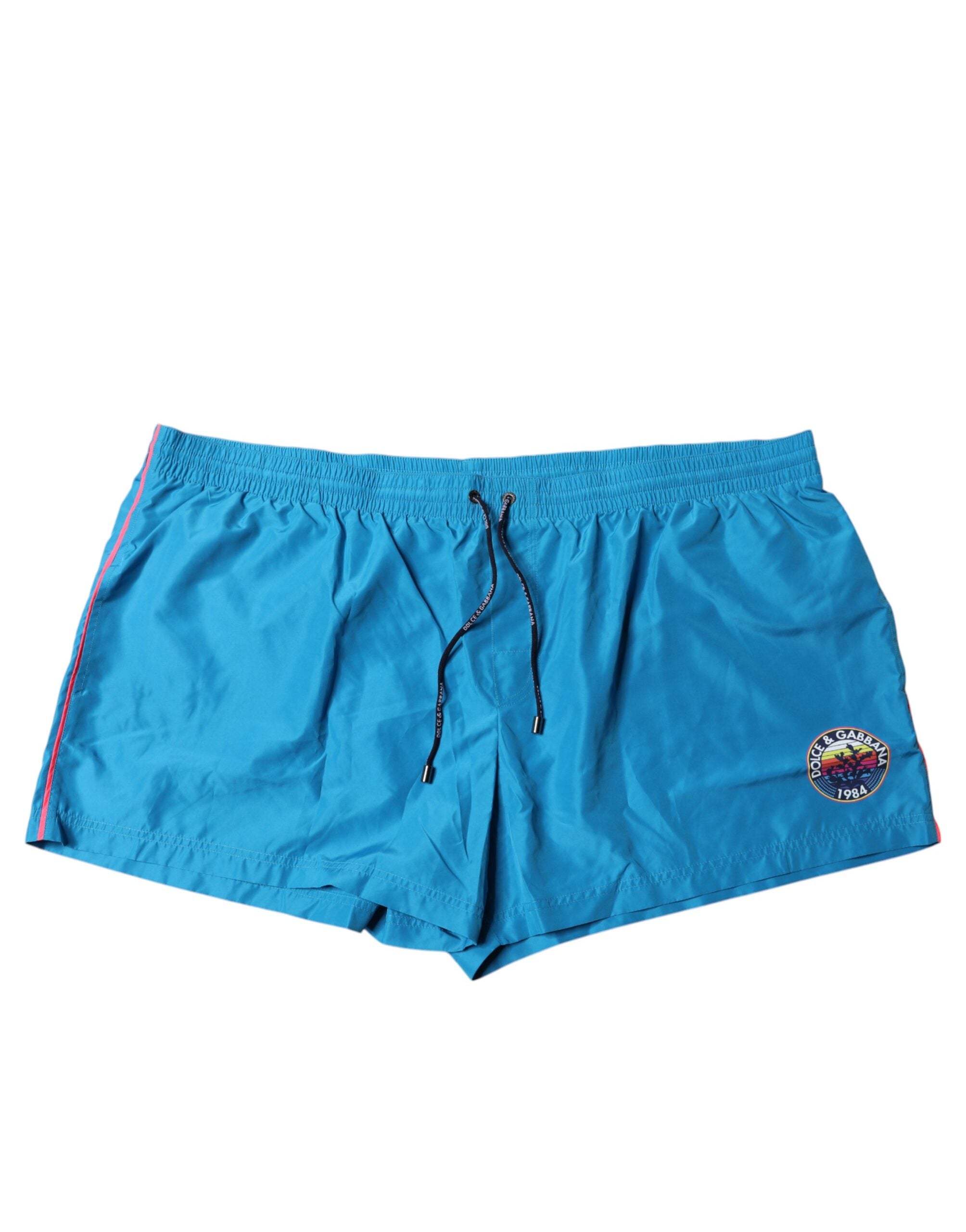Dolce & Gabbana Turquoise Logo Beachwear Shorts 2Pc Swimwear -   -  Dolce & Gabbana.