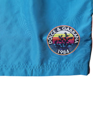 Dolce & Gabbana Turquoise Logo Beachwear Shorts 2Pc Swimwear -   -  Dolce & Gabbana.