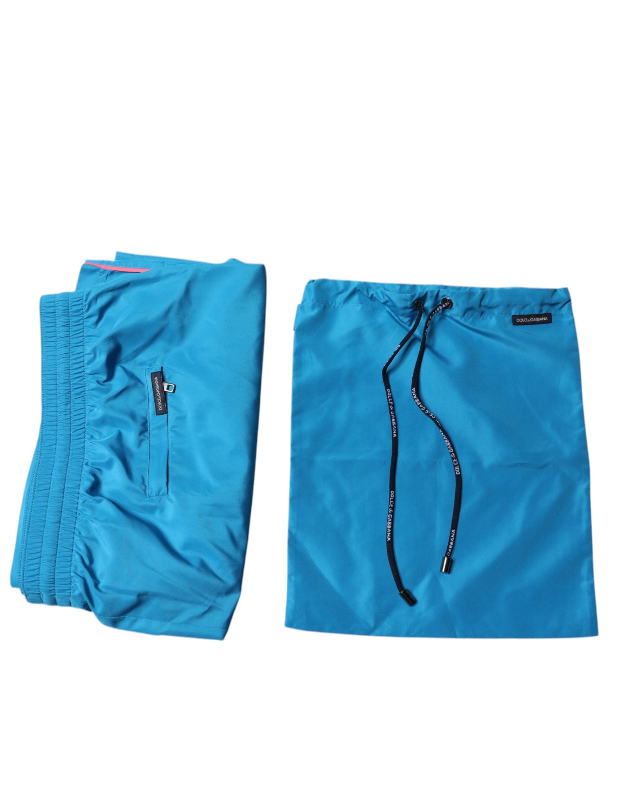 Dolce & Gabbana Turquoise Logo Beachwear Shorts 2Pc Swimwear -   -  Dolce & Gabbana.