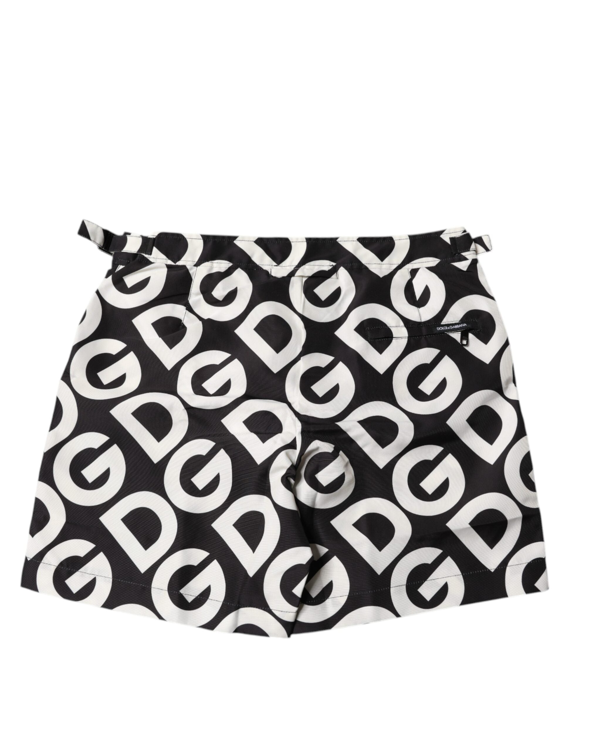 Dolce & Gabbana Black White Logo Beachwear Shorts Swimwear -   -  Dolce & Gabbana.
