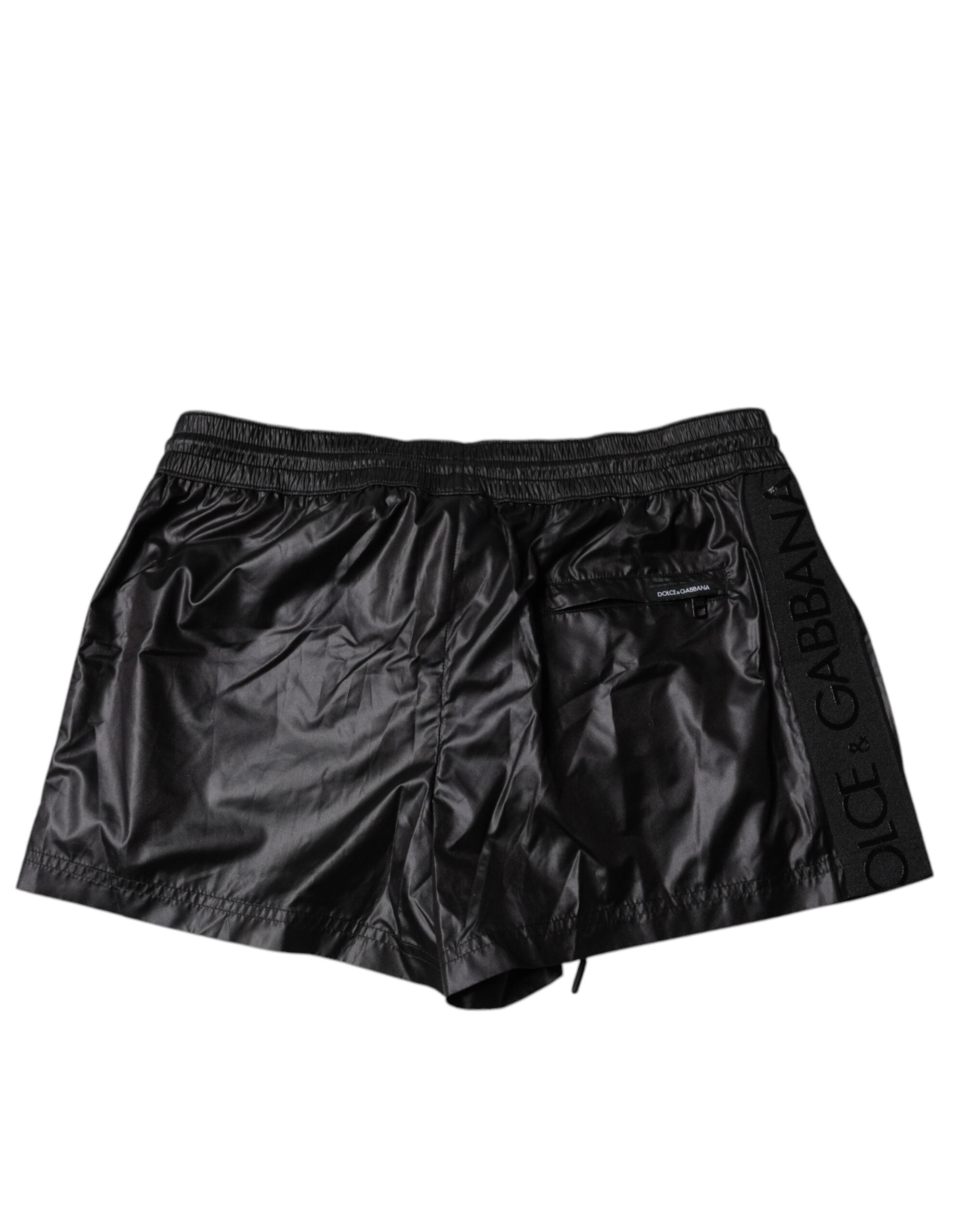 Dolce & Gabbana Black Polyester Beachwear Shorts Swimwear -   -  Dolce & Gabbana.