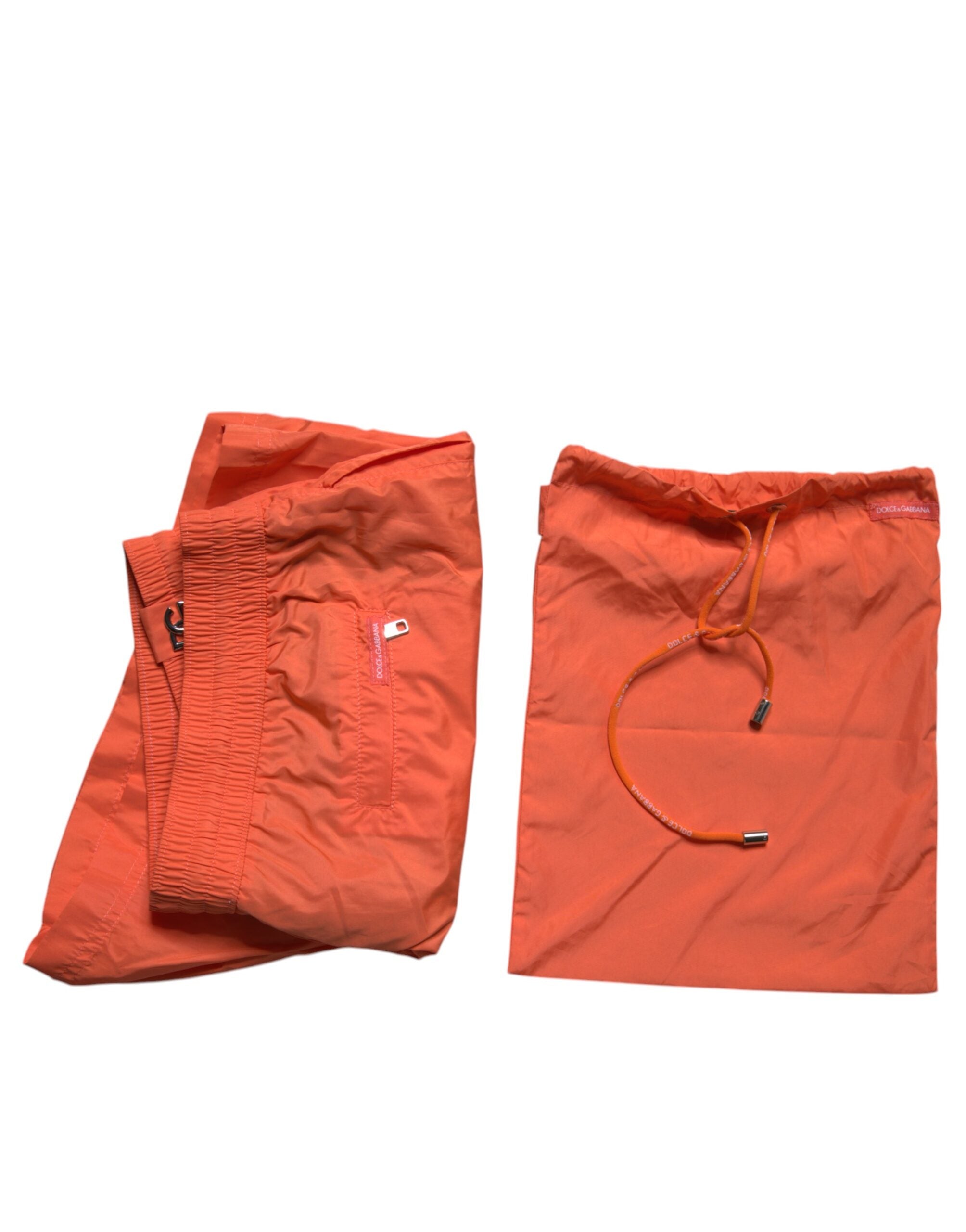 Dolce & Gabbana Orange Polyester Beachwear Shorts 2Pc Swimwear -   -  Dolce & Gabbana.