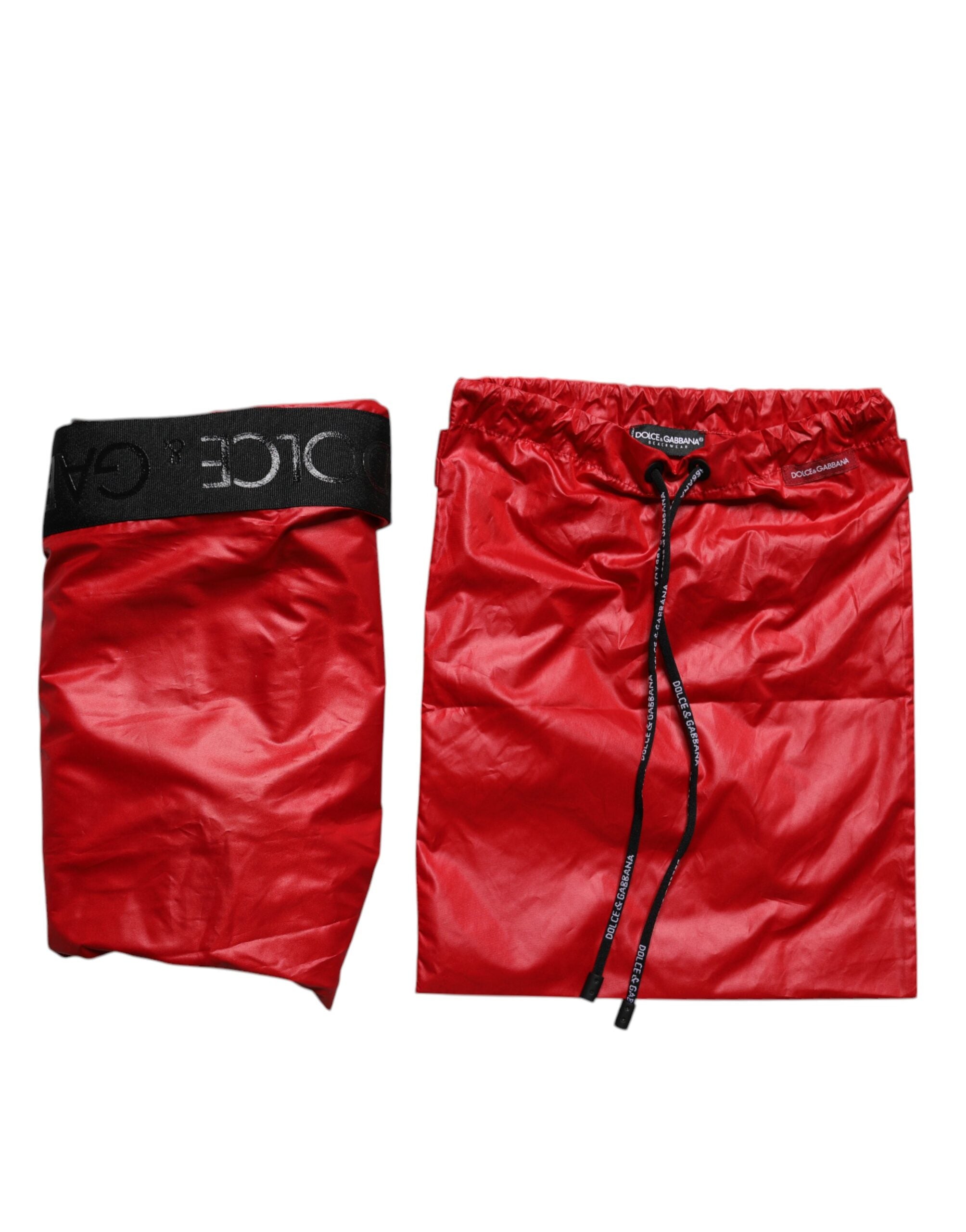 Dolce & Gabbana Red Polyester Beachwear Shorts 2Pc Swimwear -   -  Dolce & Gabbana.