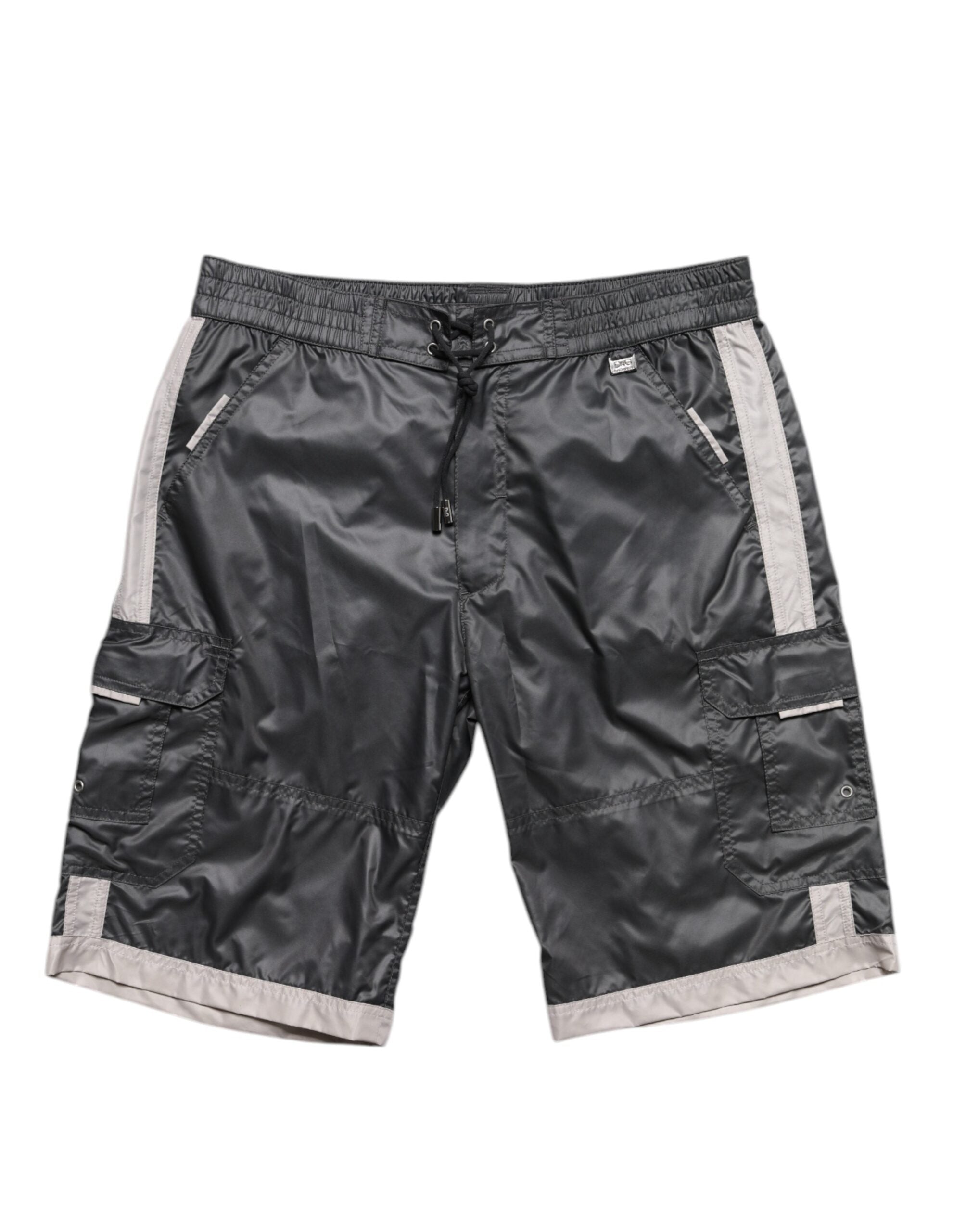 Dolce & Gabbana Gray Polyester Beachwear Swim Shorts Swimwear -   -  Dolce & Gabbana.