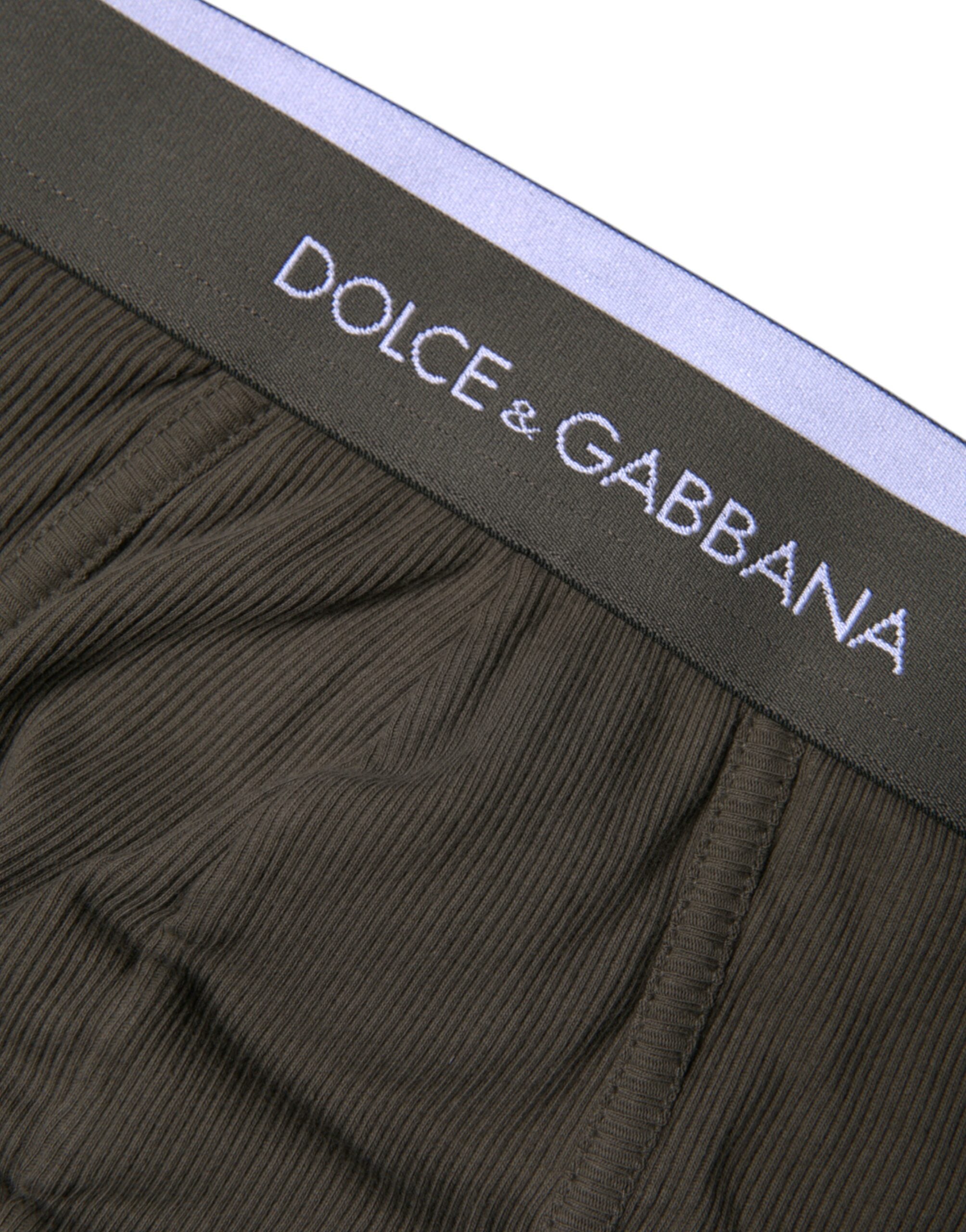 Dolce & Gabbana Gray Cotton Men Mid Slip Brief Underwear -   -  Dolce & Gabbana.