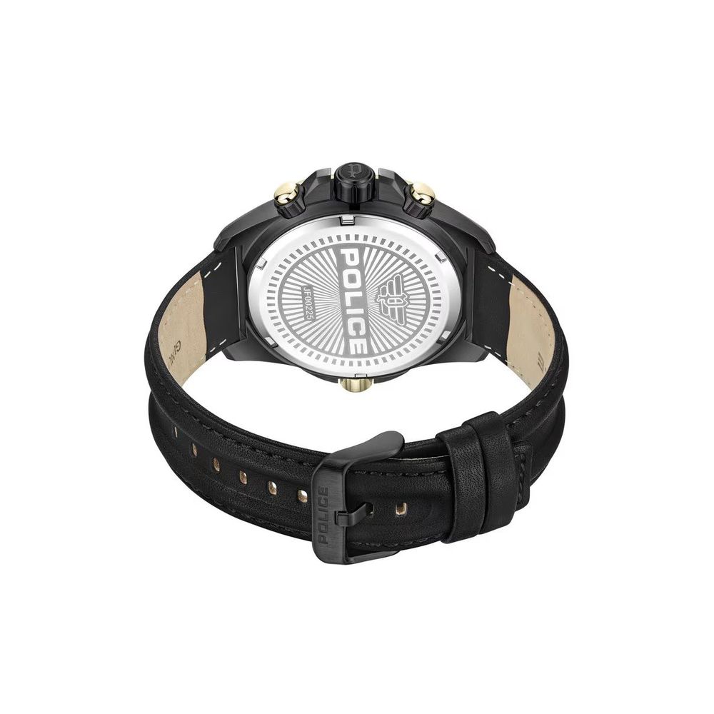 Police Black Artificial Leather Watch -   -  Police.
