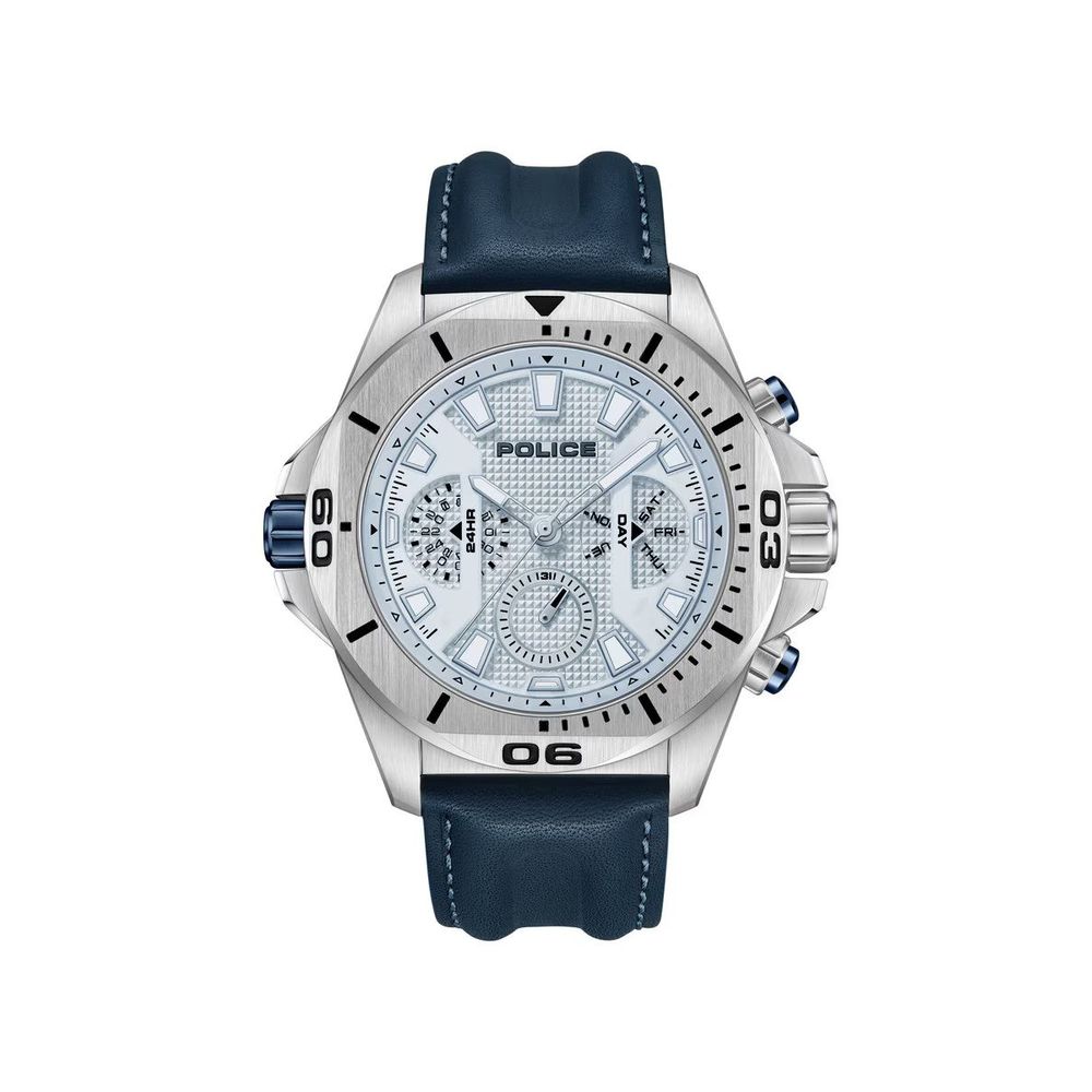 Police Blue Artificial Leather Watch -   -  Police.