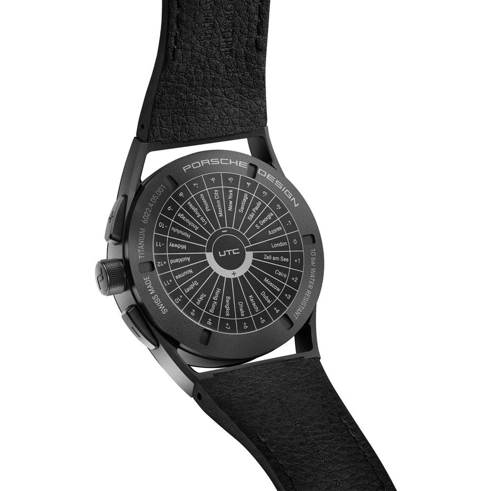 Porsche Design Black Leather Watch -   -  Porsche Design.